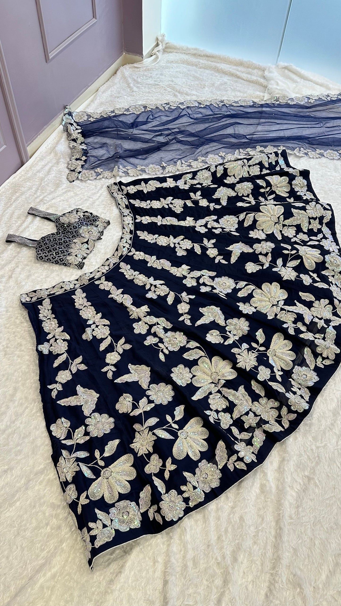 Exquisite Kasturi Silk Georgette Lehenga Set β A Perfect Blend of Glamour & Tradition