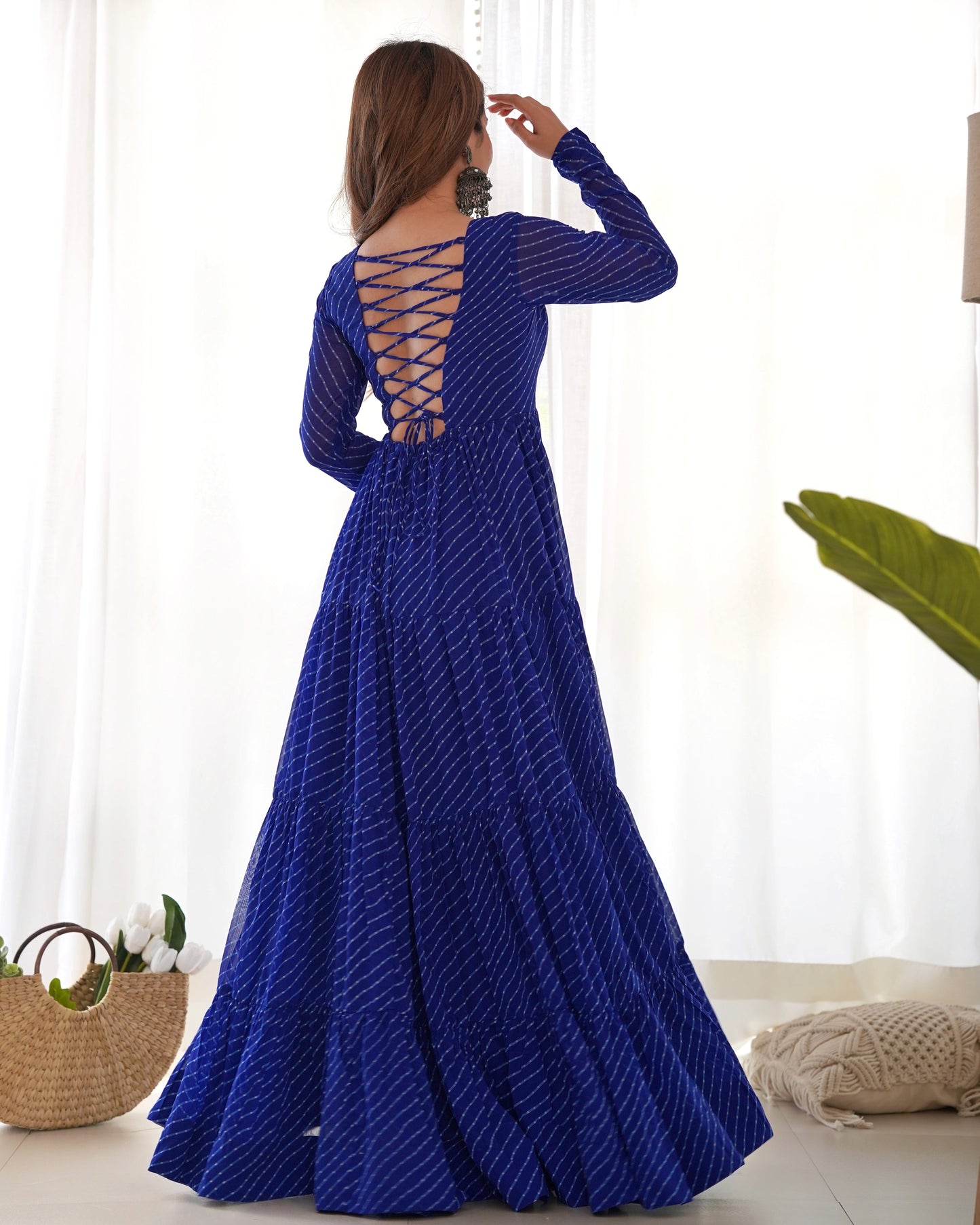 Arresting Navratri Wear Fully Stitched Designer Gown - Ethnicwish