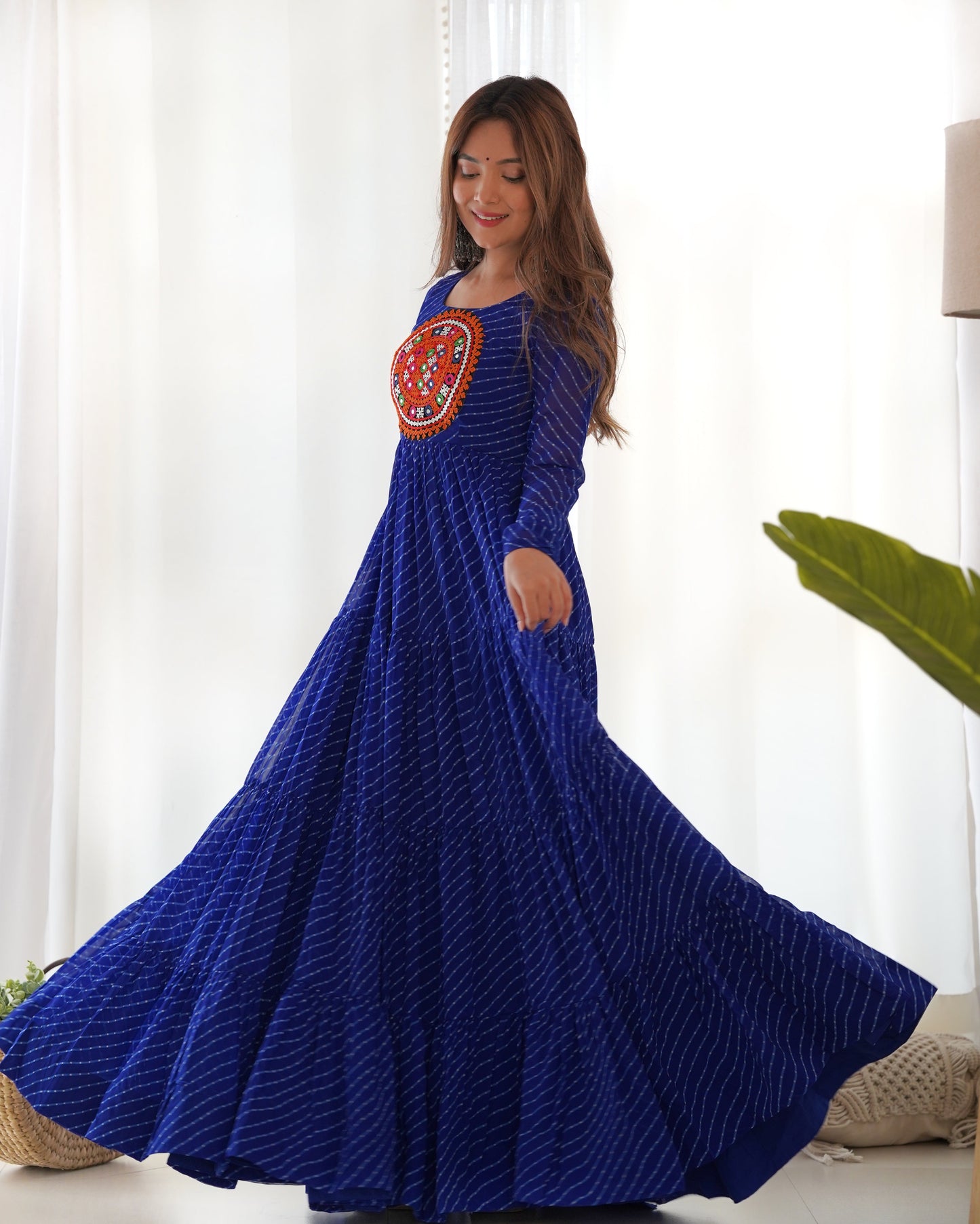 Arresting Navratri Wear Fully Stitched Designer Gown - Ethnicwish