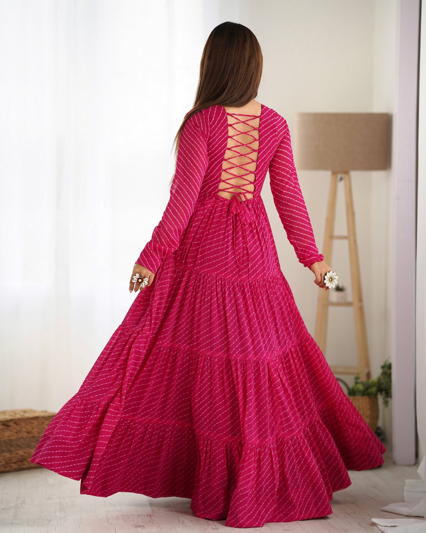 Arresting Navratri Wear Fully Stitched Designer Gown - Ethnicwish