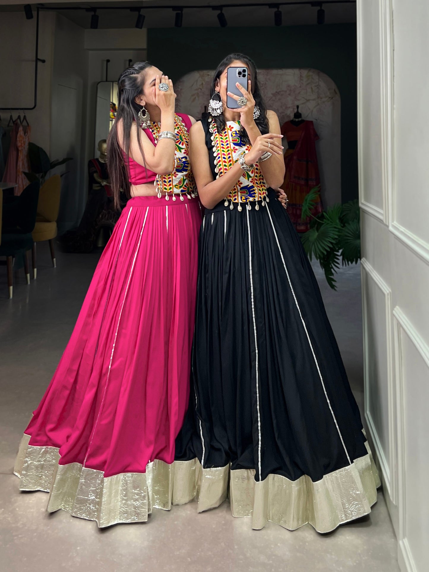 Mesmerizing Rayon Navratri Special Stitched Lehenga Choli Set