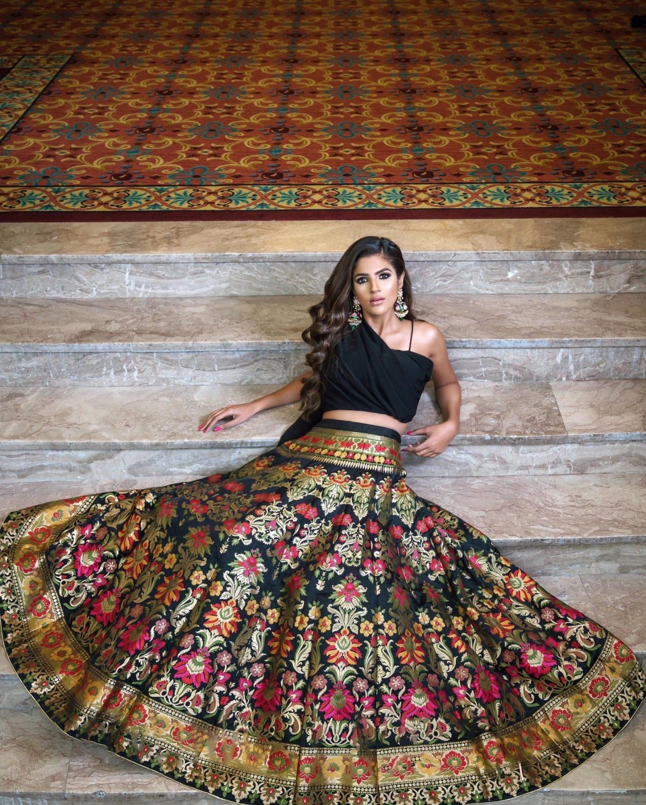 Resplendent Banarasi Silk Zari Weaving Worked Lehenga With Blouse - Ethnicwish
