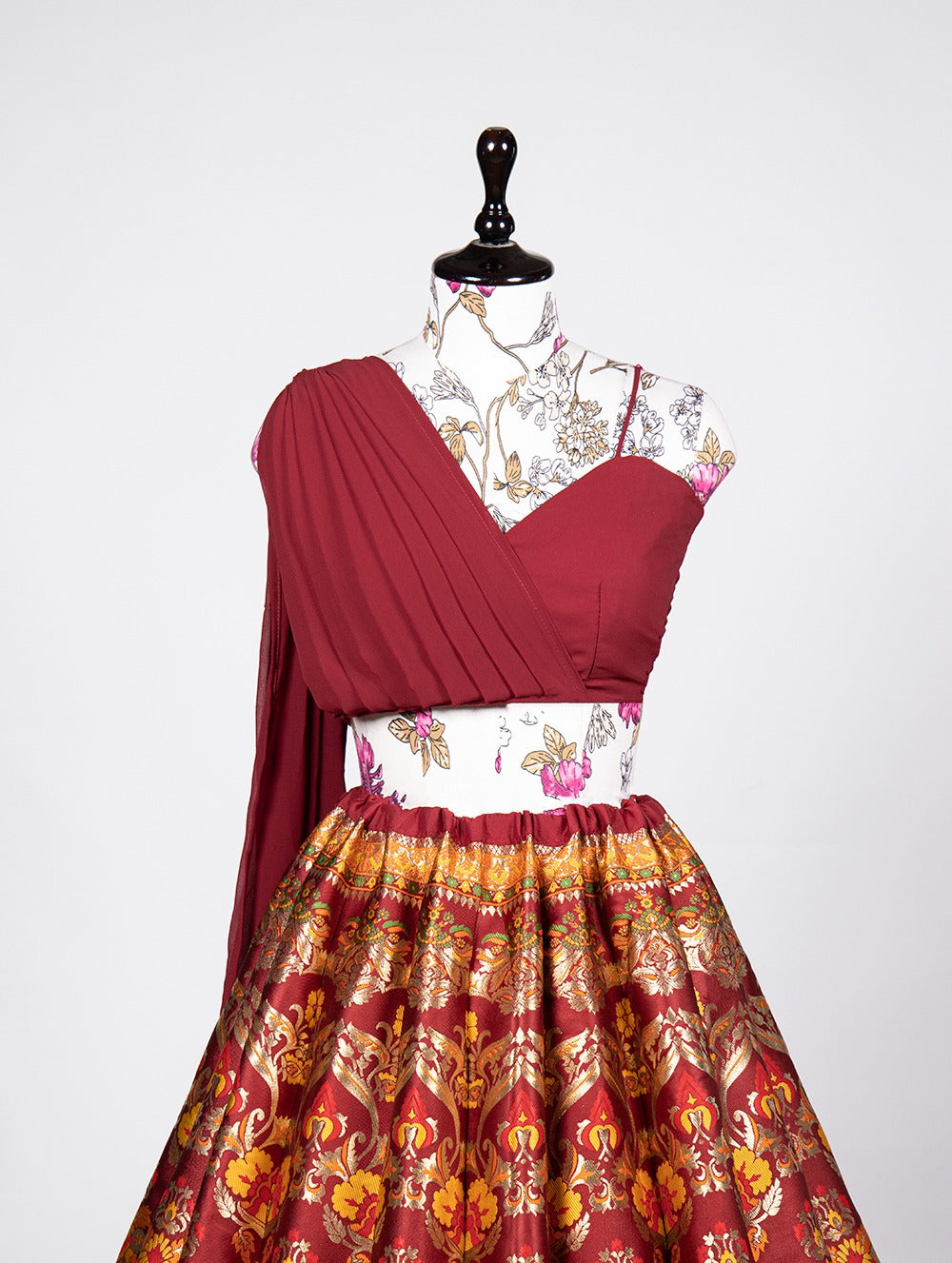 Resplendent Banarasi Silk Zari Weaving Worked Lehenga With Blouse - Ethnicwish