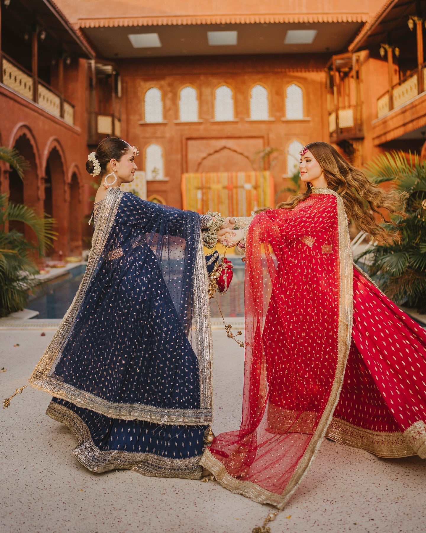 Elegant Chinon Silk Embroidered Anarkali Pant Set – Fully Stitched & Ready to Wear
