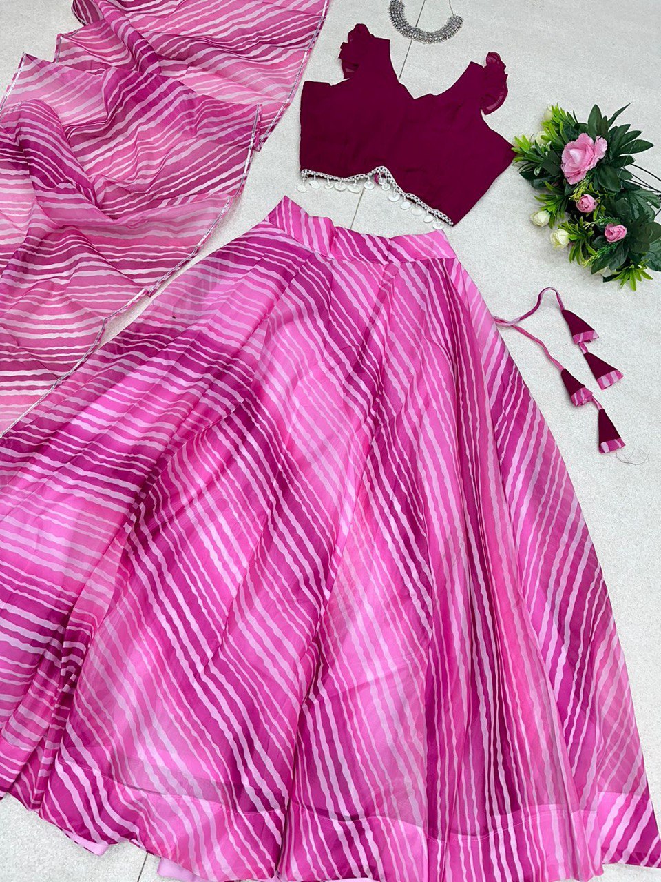 Fetching Georgette Fully Stitched Digital Printed Lehenga Choli - Ethnicwish