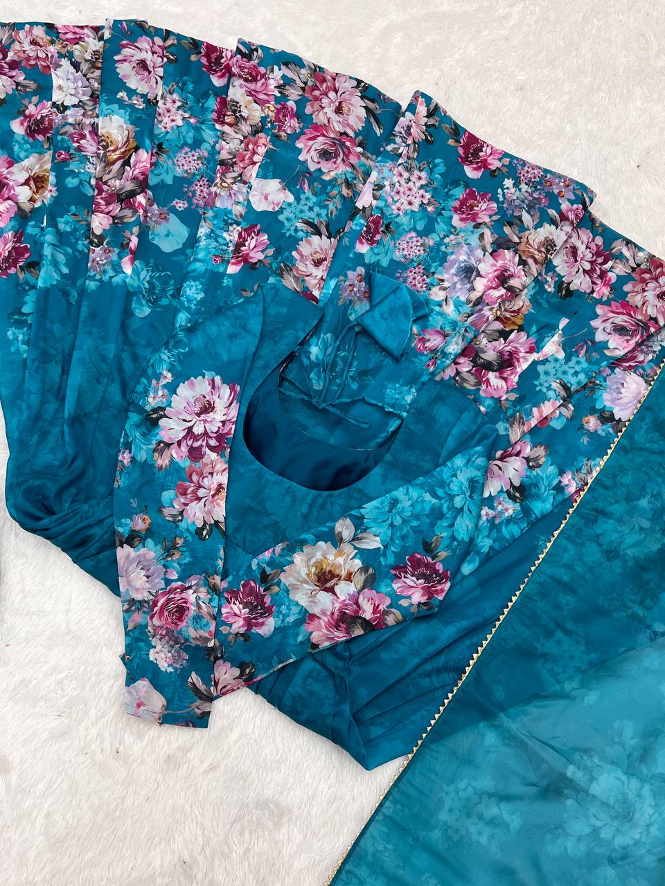 ANARKALI GOWN WITH DUPATTA & PANT SET