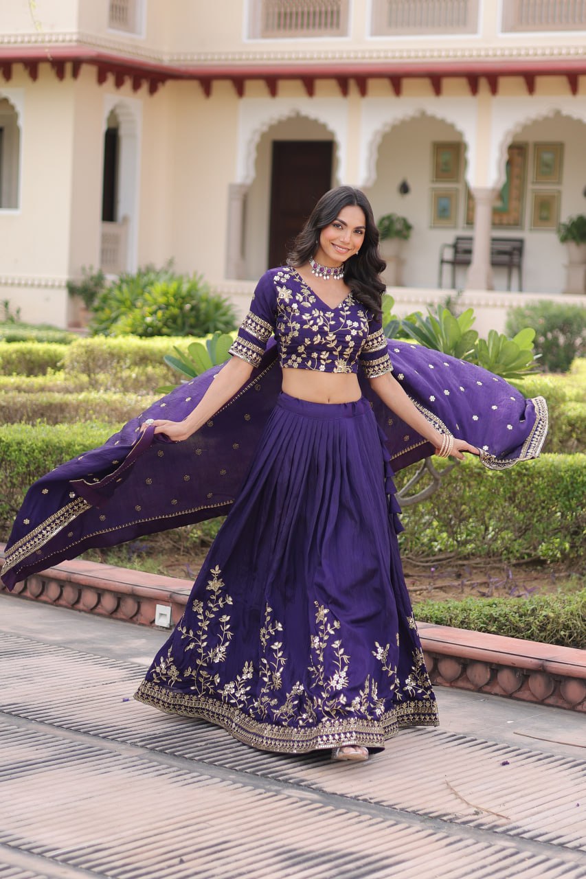 Premium NC Vichitra Silk Lehenga Choli with Dupatta