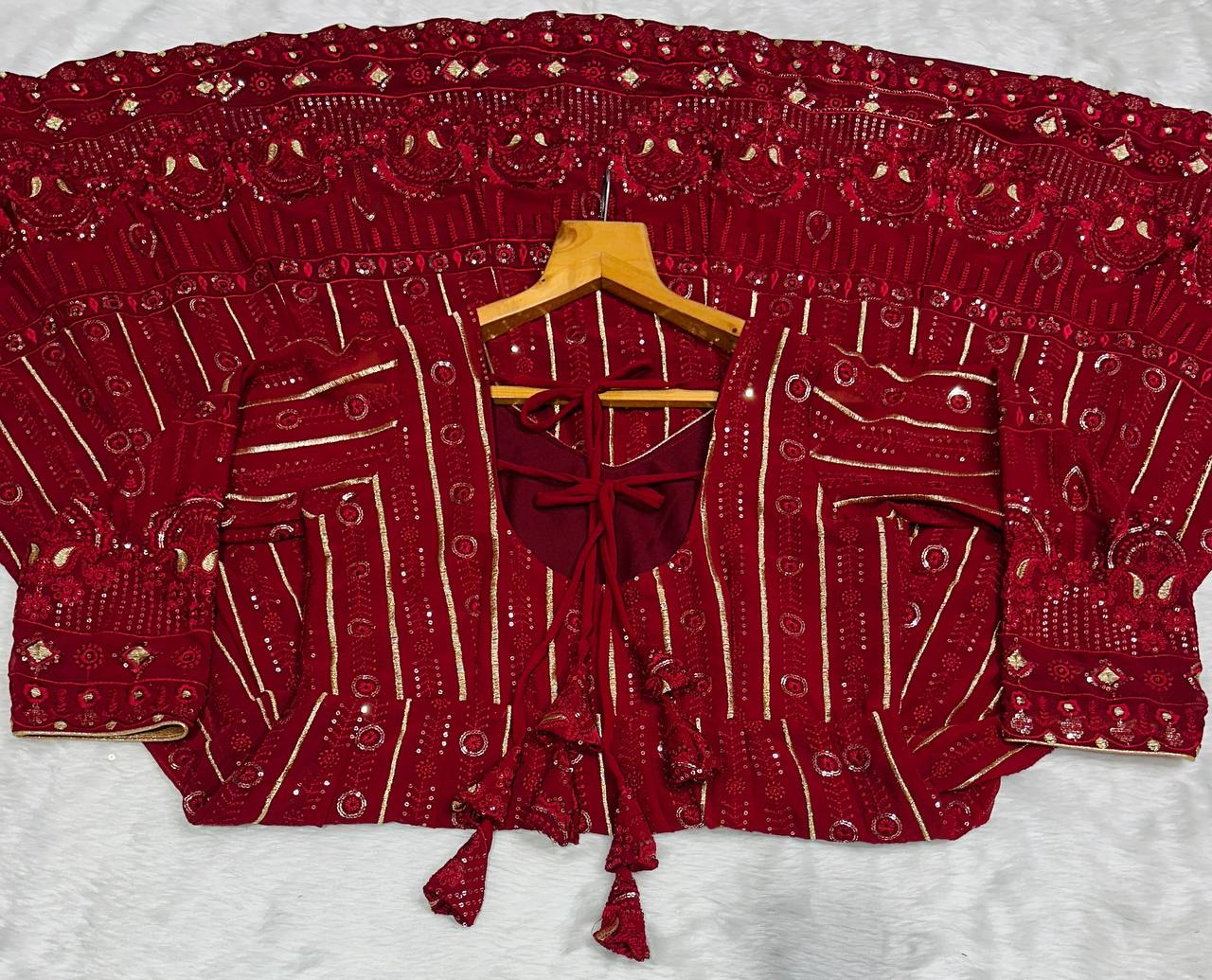 LAKHNAVI EMBROIDERED ANARKALI SUIT SET