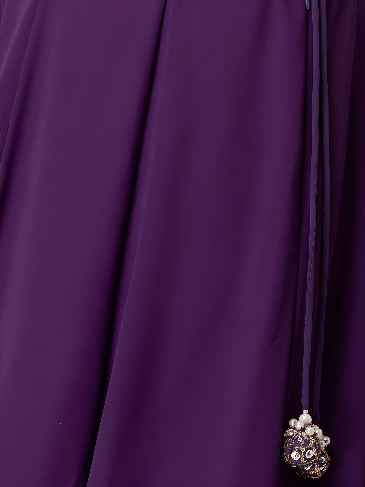 Elegant Purple Ruffle Lehenga Choli with Golden Embroidered Blouse & Dupatta