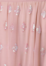 Pastel Pink Sequin Lehenga Choli with Dupatta