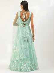 Mint Green Embroidered Lehenga Choli with Dupatta – Festive Wear