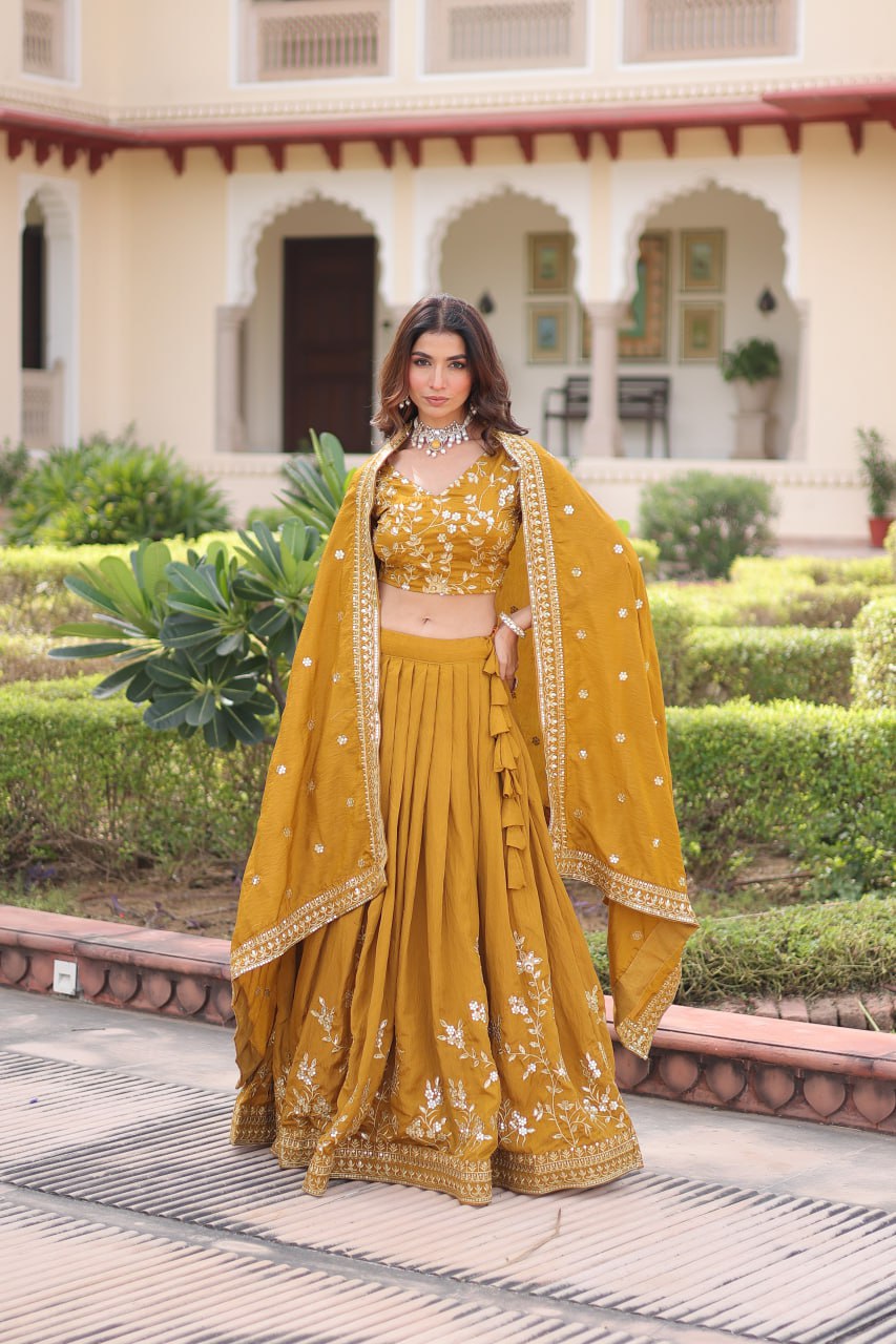 Premium NC Vichitra Silk Lehenga Choli with Dupatta