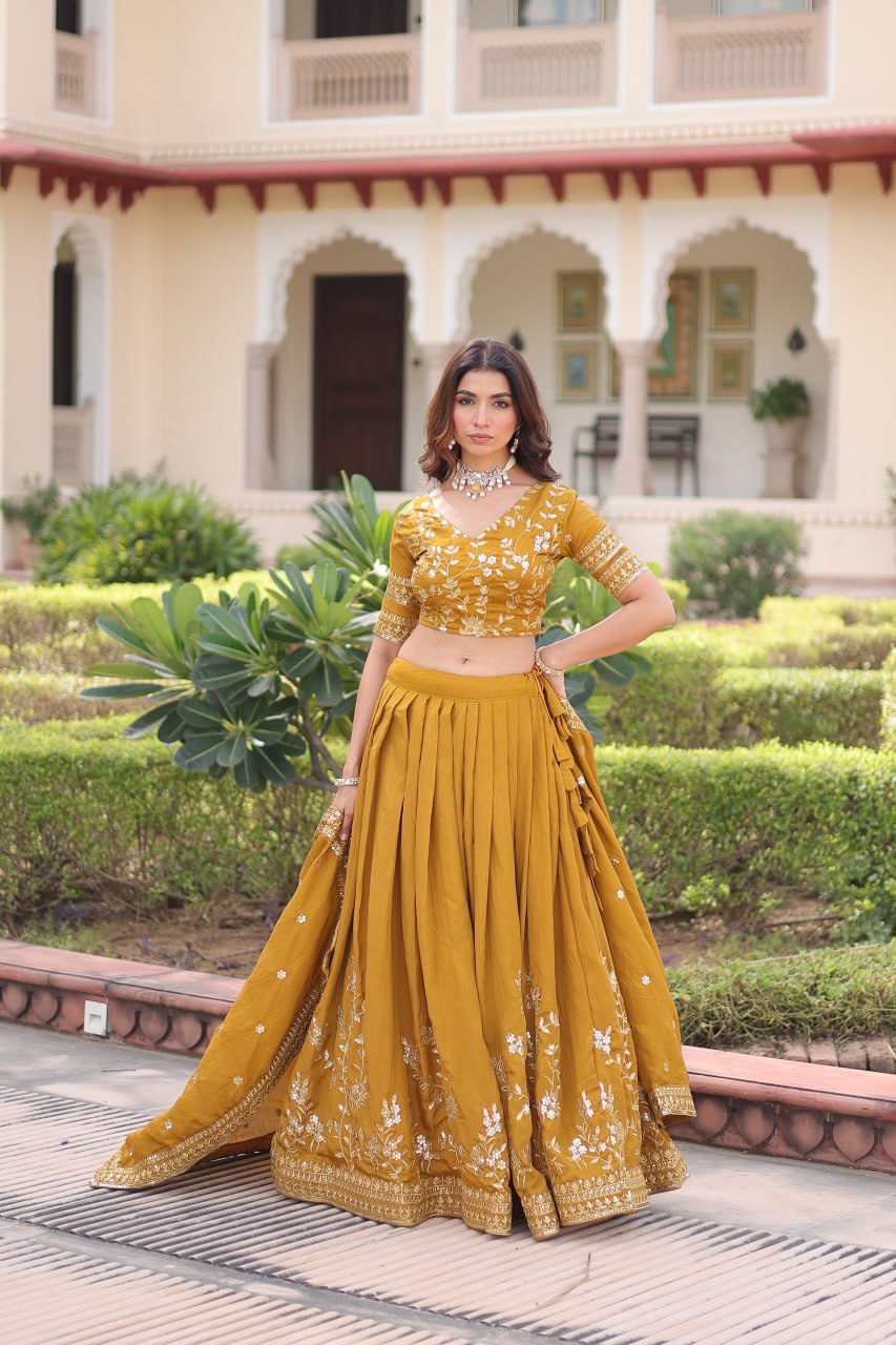 Premium NC Vichitra Silk Lehenga Choli with Dupatta