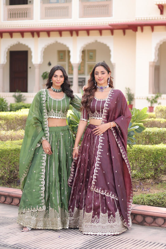 Royal Gold Crush Peplum Lehenga Set