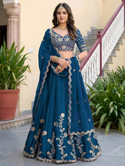 Luxury Rangoli Silk Lehenga Set