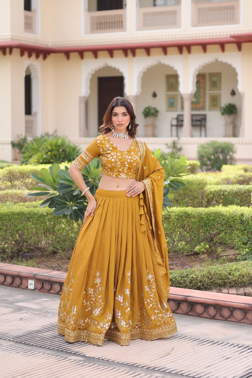 Premium NC Vichitra Silk Lehenga Choli with Dupatta