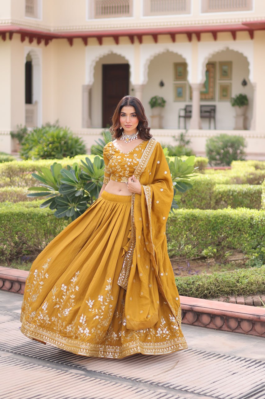Premium NC Vichitra Silk Lehenga Choli with Dupatta