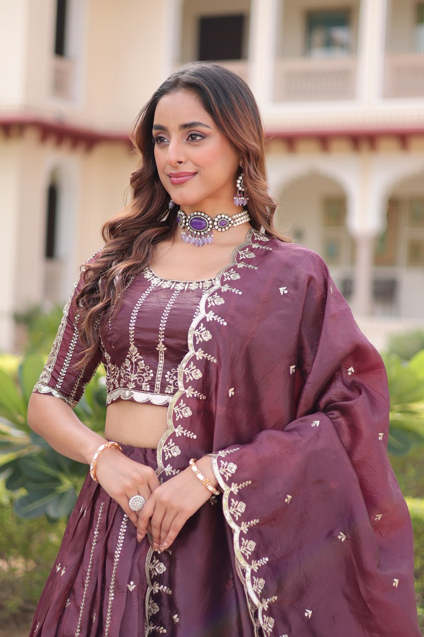 Royal Gold Crush Peplum Lehenga Set