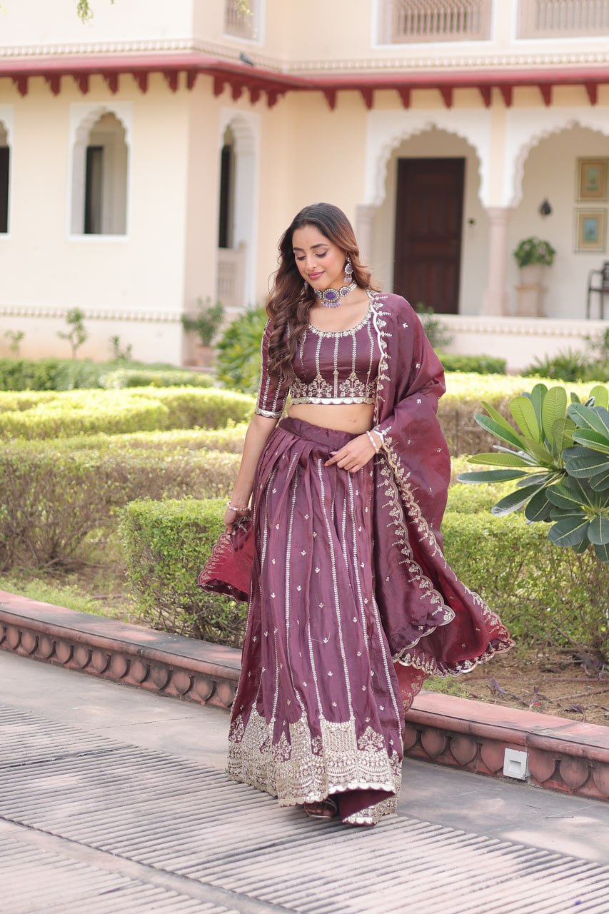 Royal Gold Crush Peplum Lehenga Set