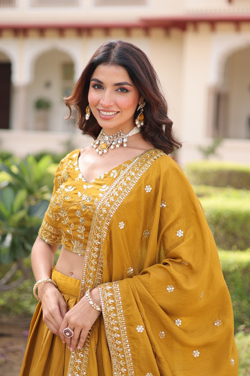 Premium NC Vichitra Silk Lehenga Choli with Dupatta