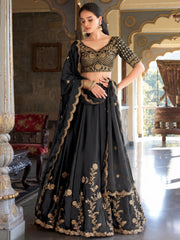 Luxury Rangoli Silk Lehenga Set