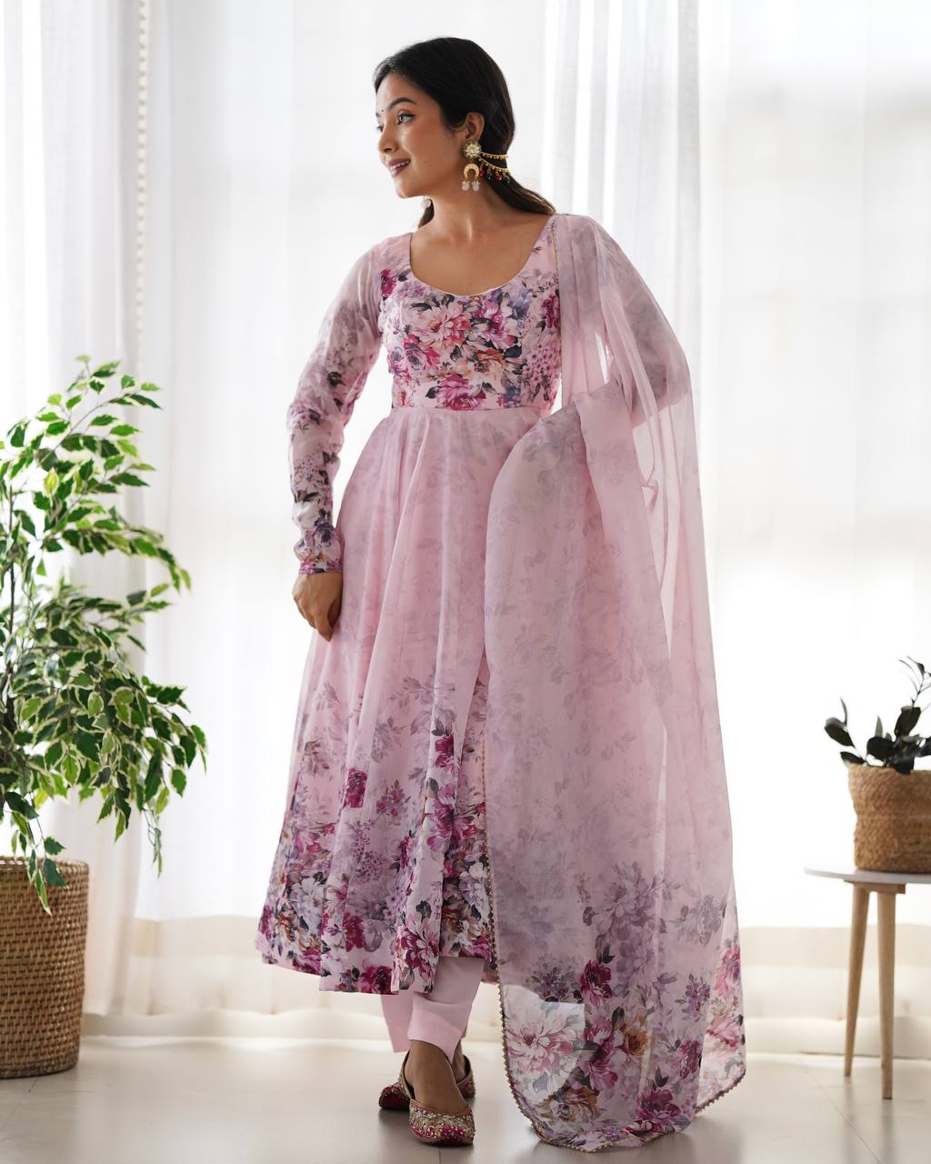 ANARKALI GOWN WITH DUPATTA & PANT SET