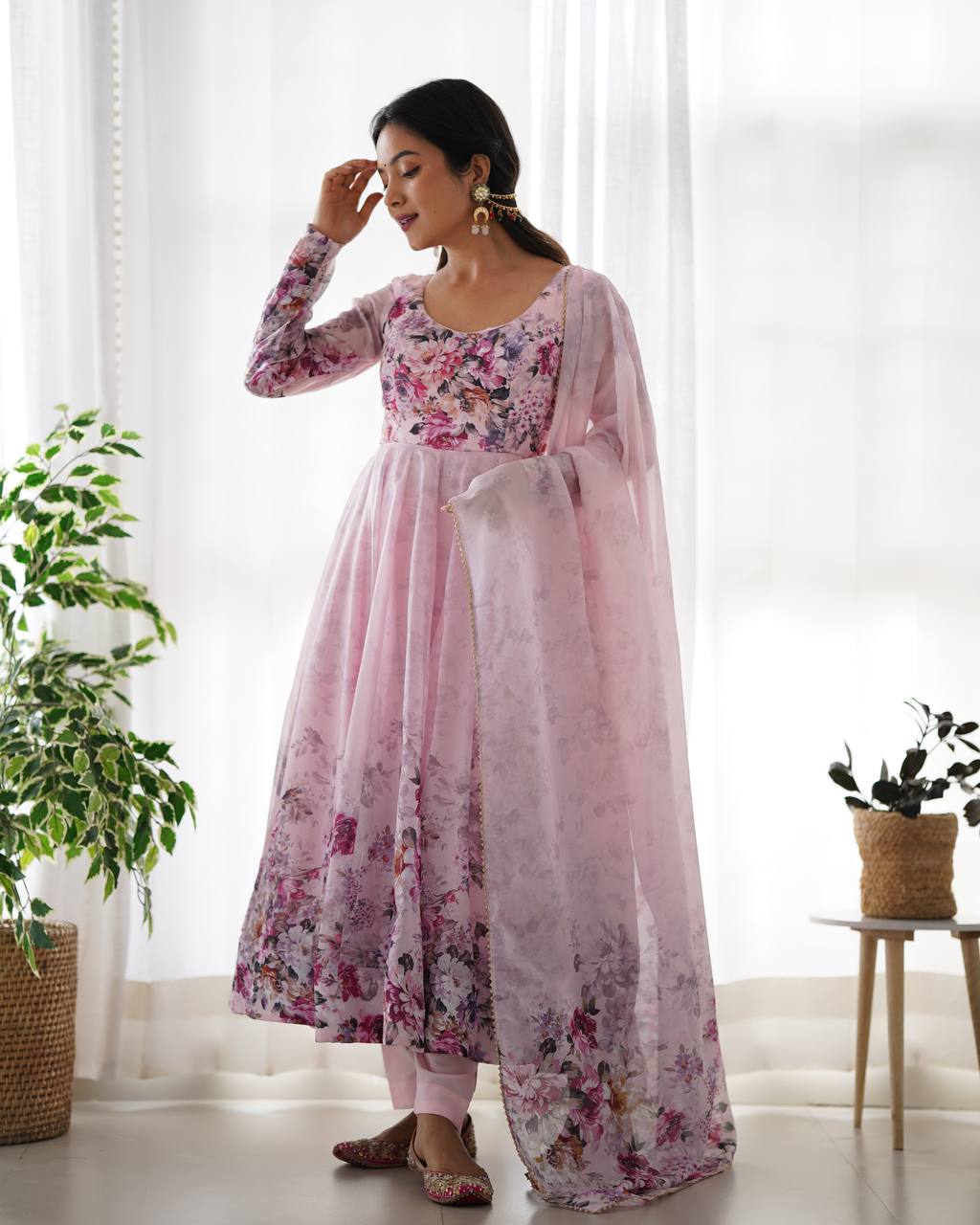 ANARKALI GOWN WITH DUPATTA & PANT SET