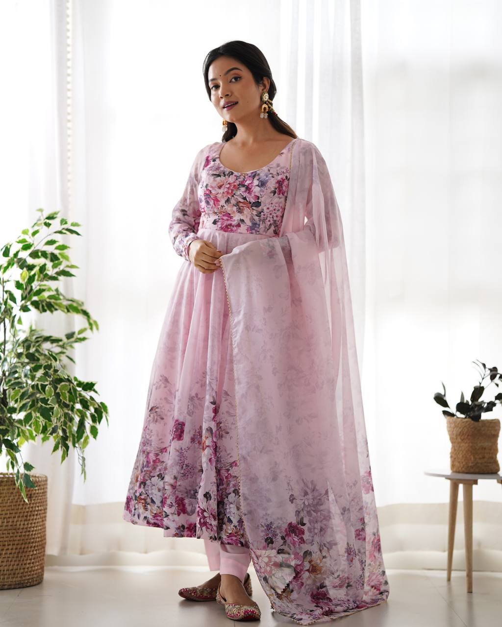 ANARKALI GOWN WITH DUPATTA & PANT SET