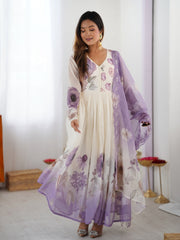 ELEGANT FLORAL HANDWORK ANARKALI SET