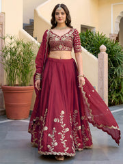 Luxury Rangoli Silk Lehenga Set