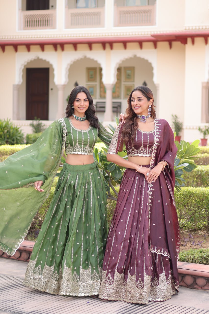 Royal Gold Crush Peplum Lehenga Set