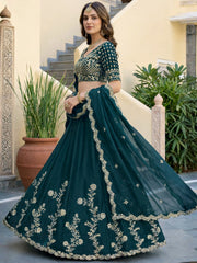 Luxury Rangoli Silk Lehenga Set