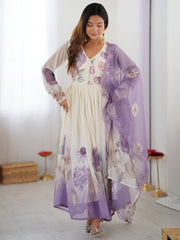 ELEGANT FLORAL HANDWORK ANARKALI SET