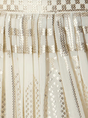 Ivory White Embroidered Lehenga Choli with Dupatta