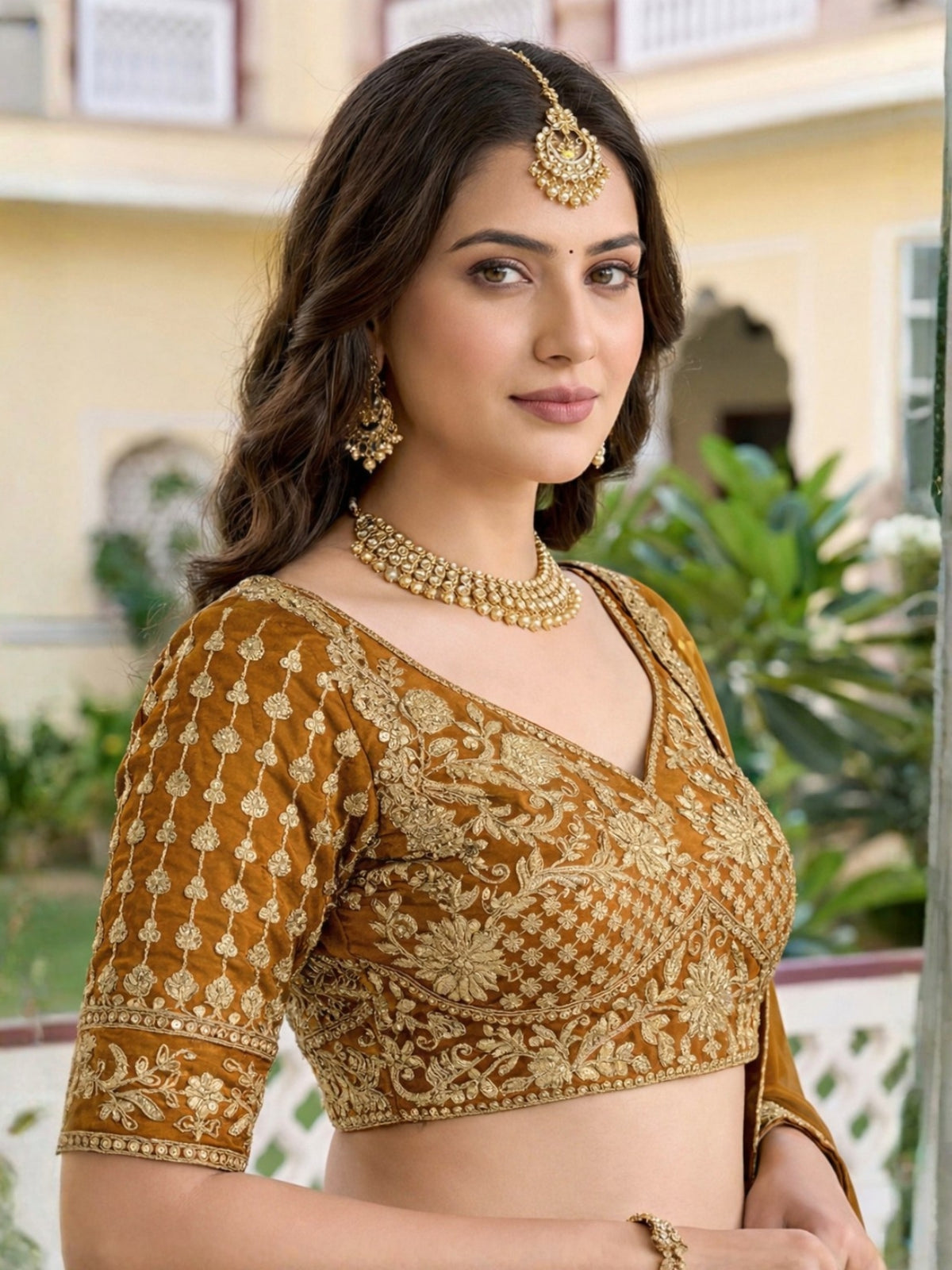 Luxury Rangoli Silk Lehenga Set
