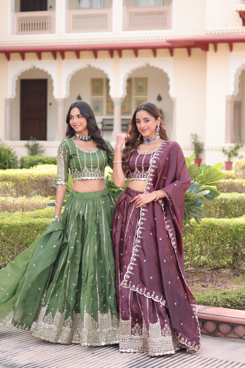 Royal Gold Crush Peplum Lehenga Set