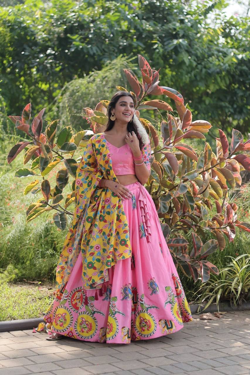 Charming Dola Silk Printed Lehenga Choli Set - Ethnicwish