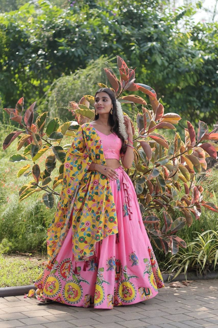 Charming Dola Silk Printed Lehenga Choli Set - Ethnicwish