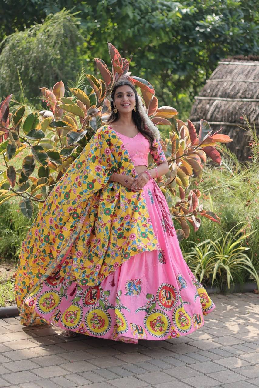 Charming Dola Silk Printed Lehenga Choli Set - Ethnicwish