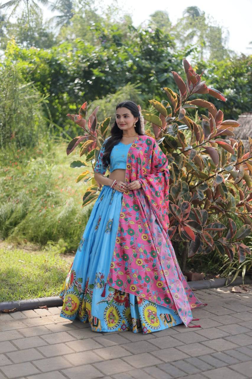 Charming Dola Silk Printed Lehenga Choli Set - Ethnicwish