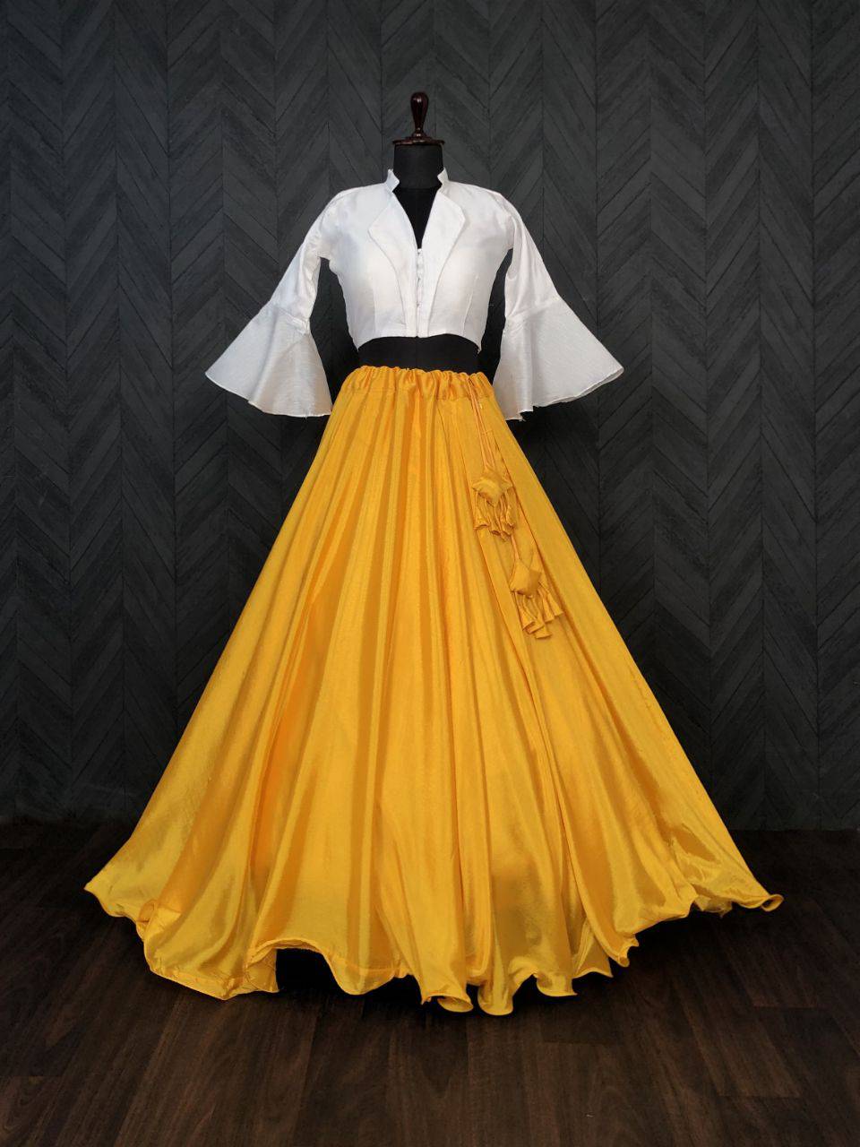 Passionate Chinon Fully Stitched Lehenga Choli Set - Ethnicwish