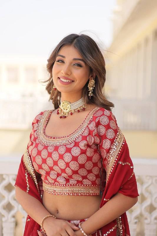 Gorgeous Viscous Jacquard Wedding Wear Lehenga Choli - Ethnicwish