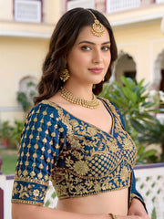 Luxury Rangoli Silk Lehenga Set