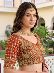 Luxury Rangoli Silk Lehenga Set
