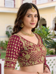 Luxury Rangoli Silk Lehenga Set