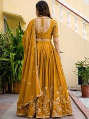 Luxury Rangoli Silk Lehenga Set