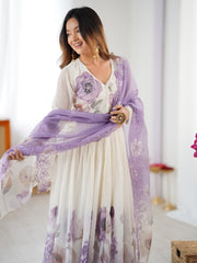 ELEGANT FLORAL HANDWORK ANARKALI SET
