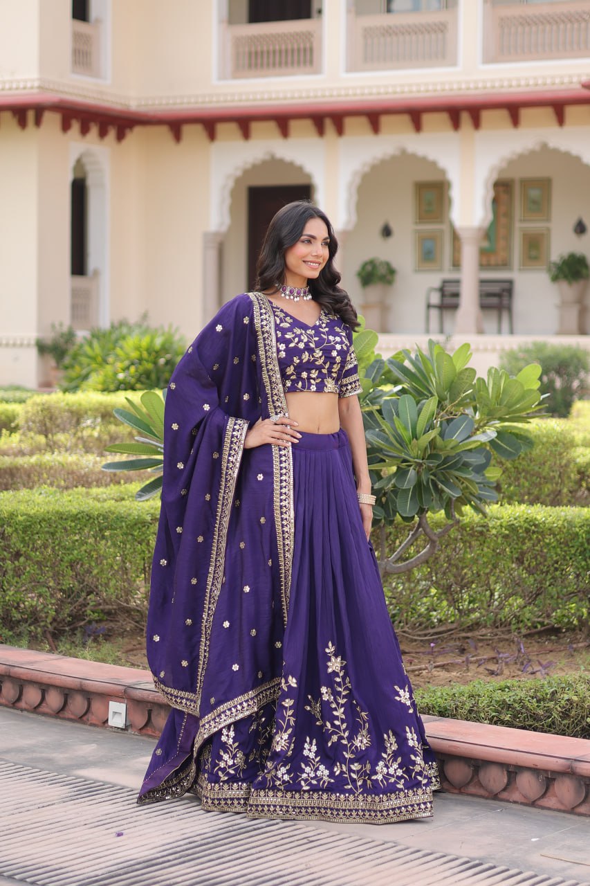 Premium NC Vichitra Silk Lehenga Choli with Dupatta