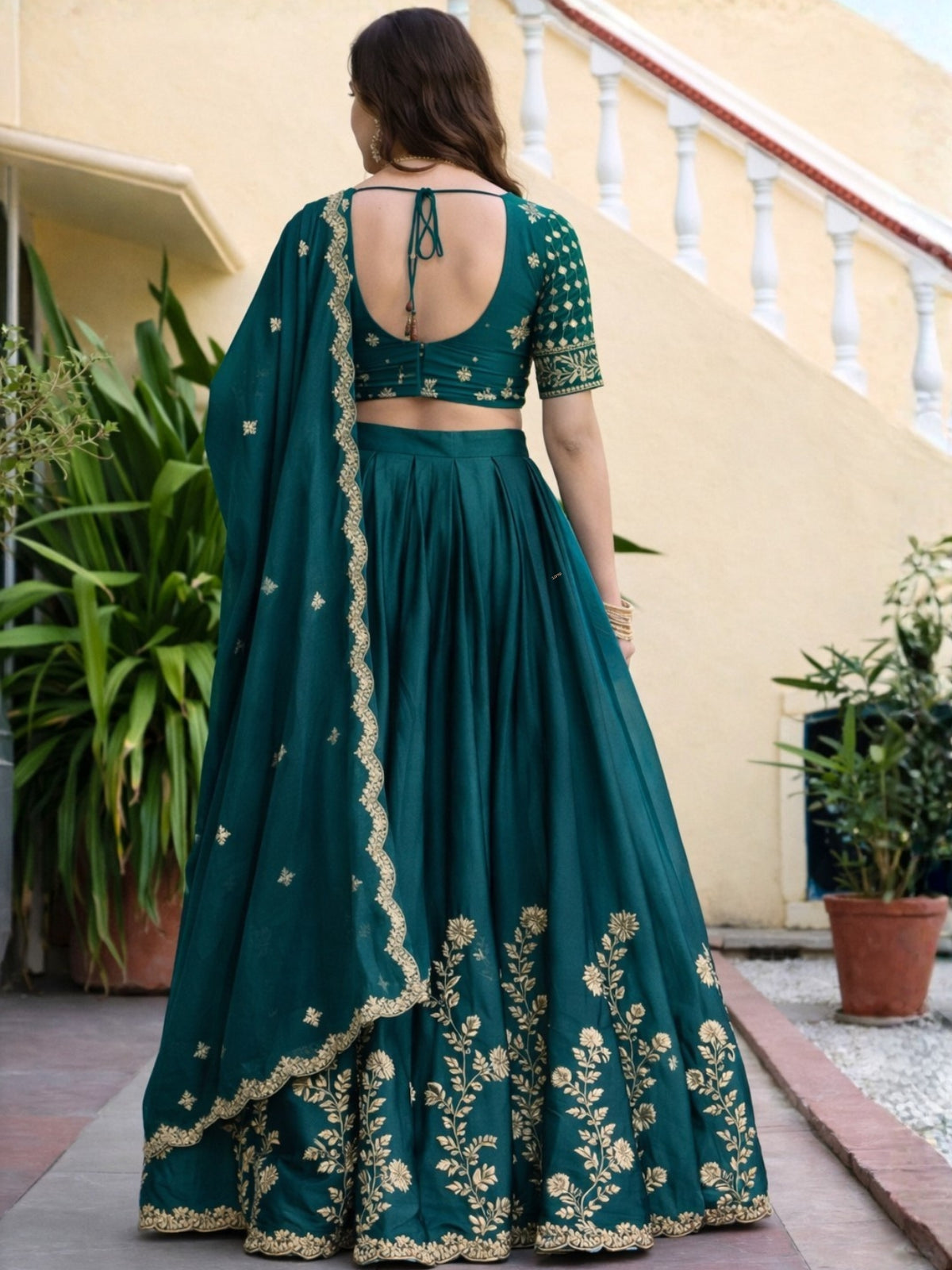 Luxury Rangoli Silk Lehenga Set