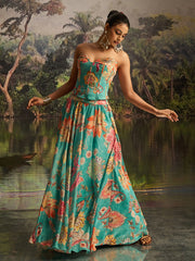 MINT BLUE HANDWORK DESIGNER LEHENGA SET